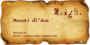 Monoki Édua névjegykártya